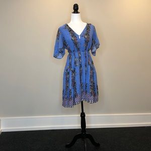 FINAL SALE! Blue Floral Jaase Mini Dress